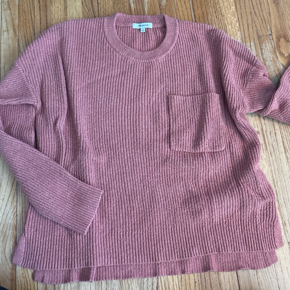 Madewell Ribbed Sweater with Pocket